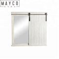 Mayco White Sliding Door Panel Home Decoration Wall Mirror for Living Room